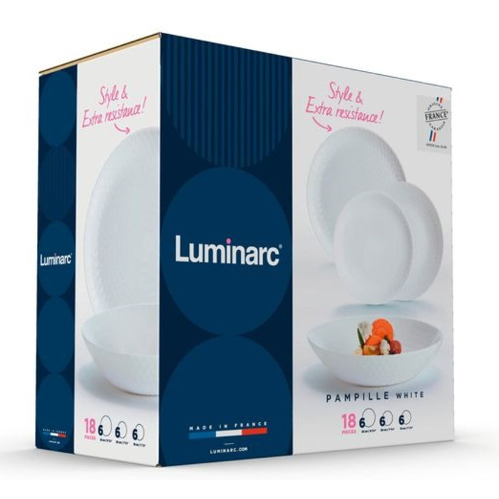 Сервиз Luminarc Pampille White, 18 предметов (6785915)