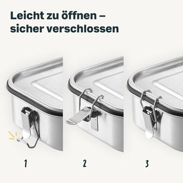 Набір з 3 ланч-боксів 800, 1200 та 1400 мл, нержавіюча сталь Silberthal
