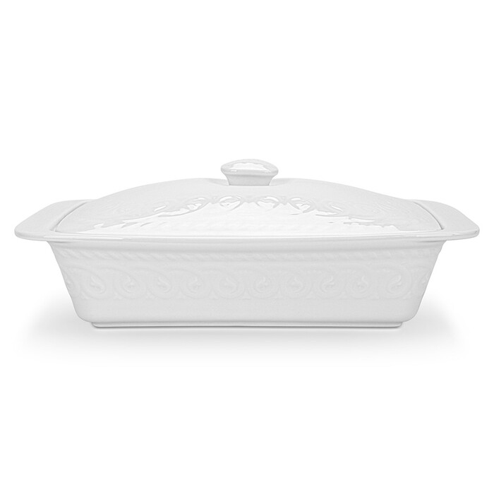 Форма для запікання Fissman прямокутна з кришкою PARMIGIANO 335х215х72 см / 21 л порцеляна (13706)