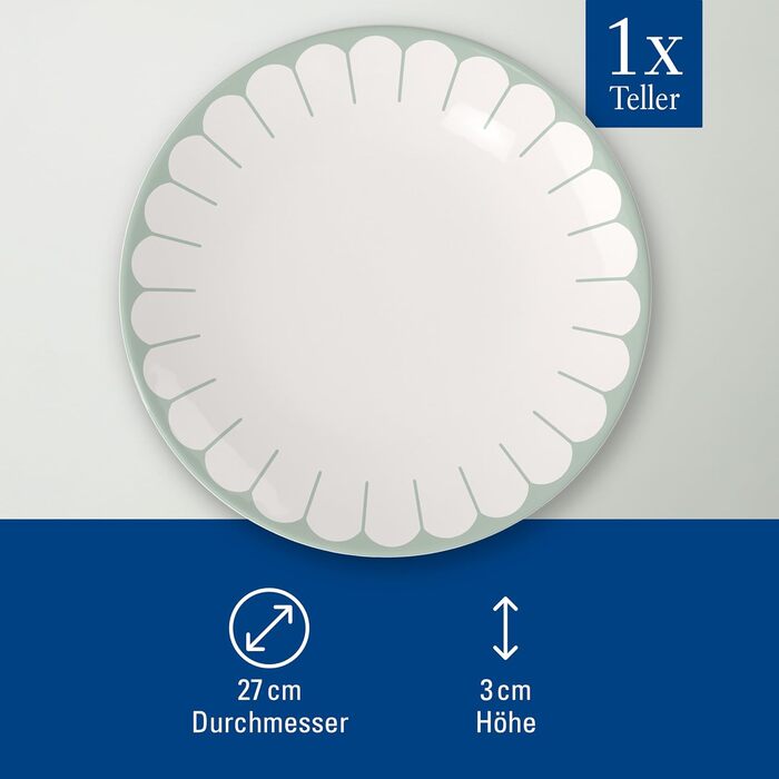 Обідня тарілка 26,6 см, зелений Fleur Villeroy & Boch