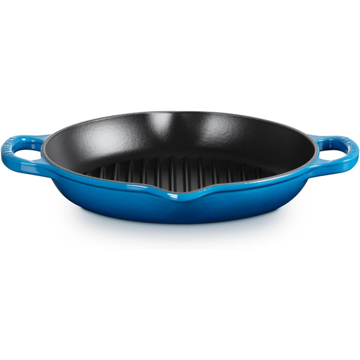 Чавунна сковорода-гриль квадратна 26 см, синій Марсель Signature Le Creuset