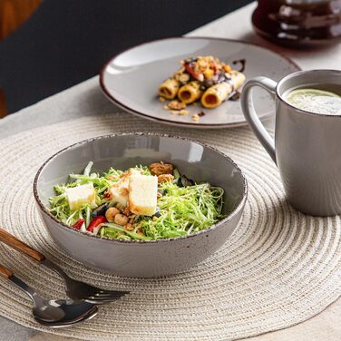 Набір столового посуду на 12 персон, 48 предметів, сірий NAVIA Vancasso