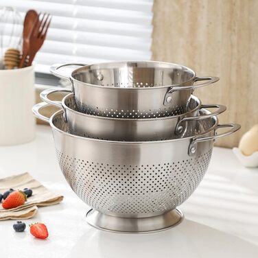 Набор из 3 металлических сит из нержавеющей стали KINGBON