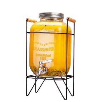 Стеклянный диспенсер с краном 4 л Hiziwimi