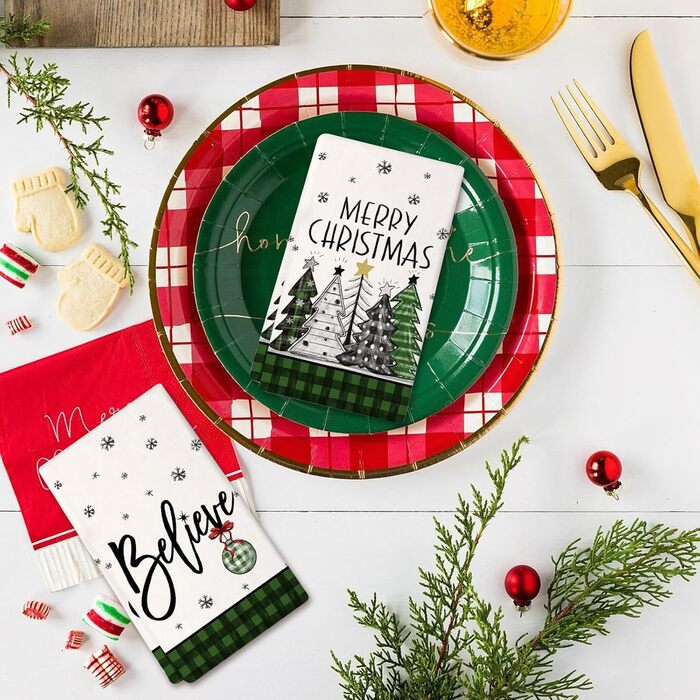 Набор из 2 рождественских кухонных полотенец 60 х 40 см Xmas 1 Yaclonq