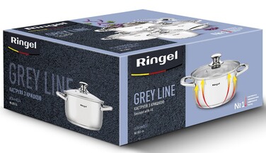 Кастрюля Ringel Grey line (5.5 л) 24 см (6932750)