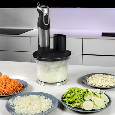 Ручний блендер 1000 Вт Powerful Titanium 1000 Pro з аксесуарами, набір 5 предметів Cecotec