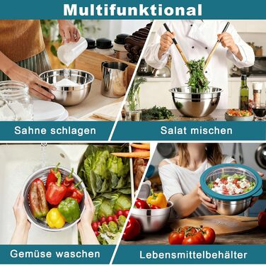 Набір мисок для змішування з нержавіючої сталі 5 шт сині Homikit