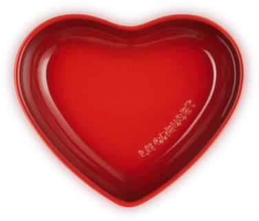 Блюдо сервировочное в форме сердца 20 см, красное Heart Le Creuset