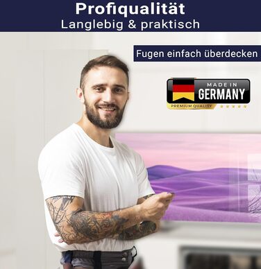 Кухонний фартух timalo зі скляним виглядом Північне море, очерет, захід сонця, океан, солома 2 мм акрилове скло Бризок настінний для плити, кухонний скляний фартух, акрилова скляна настінна панель, панель для фартуха (80 x 50 см, 306- Фіолетовий пейзаж)