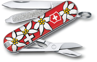 Нож швейцарский 7 функций, 58 мм, Victorinox Classic SD Edelweiss