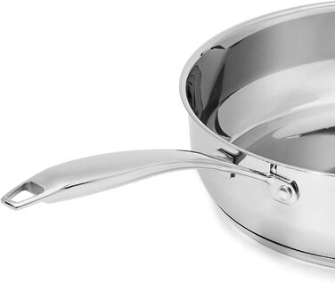 Набір посуду Kitchen-Profi Basics з 11 предметів з нержавіючої сталі для індукції з кришками, сріблястий (15 предметів)