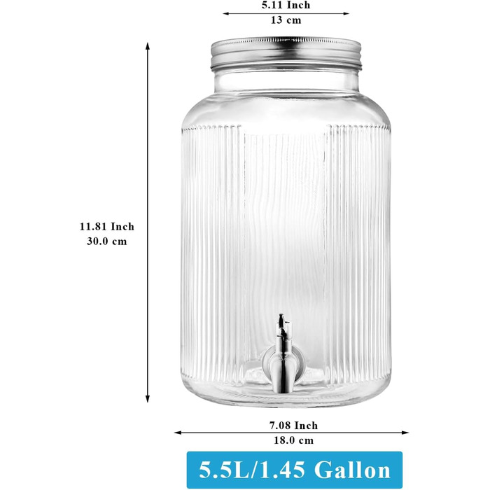 Диспенсер для напоїв з краном 5,5 л Evanda