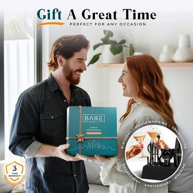 Набір для коктейлів 14 предметів чорний Bare Barrel