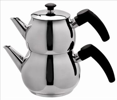 Подвійний чайник для приготування турецького чаю 1,25 л і 0,75 л, нержавіюча сталь Schillerbach