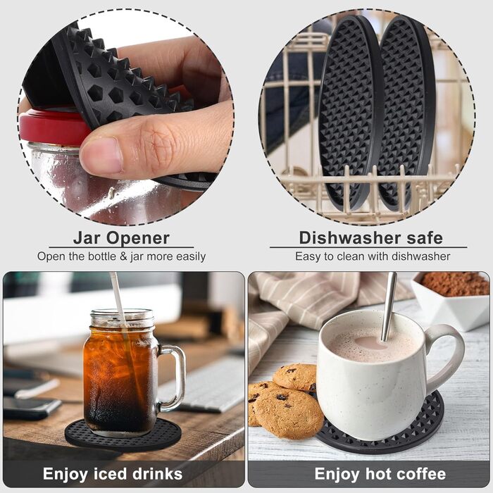 Силіконові підставки для напоїв 60 шт Eccliy