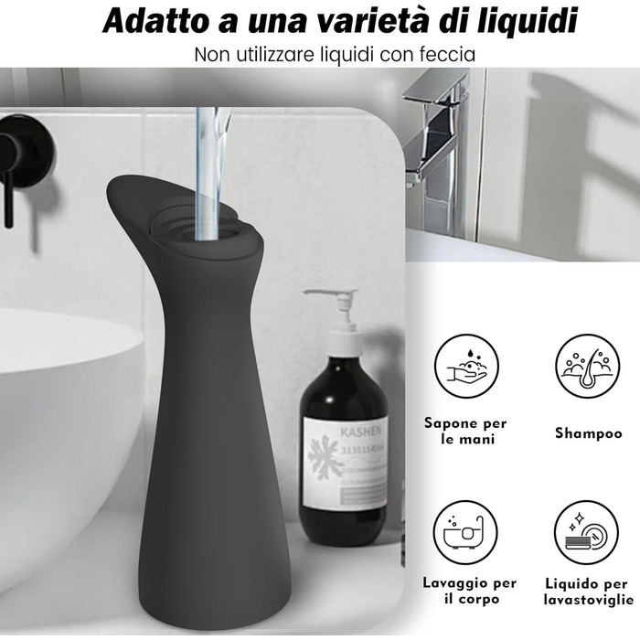 Безконтактний диспенсер рідкого мила 200 мл, чорний Summon The Elve