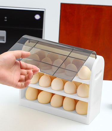 Органайзер для яєць на дверцята холодильника, з кришкою Vialex