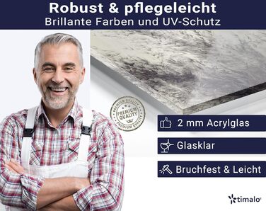 Кухонний фартух timalo зі скляним виглядом Акрилове скло 2 мм Бризкозахисна стіна для плити, скляний фартух, акрилові скляні стінові панелі, захисна панель для фартуха Бетонно-блакитно-сірий (60x52 см, 209- Пампасська трава)