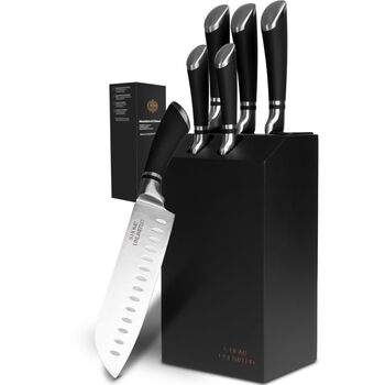 Набор 6 предметов кухонных ножей с деревянным блоком S-Home Unlimited