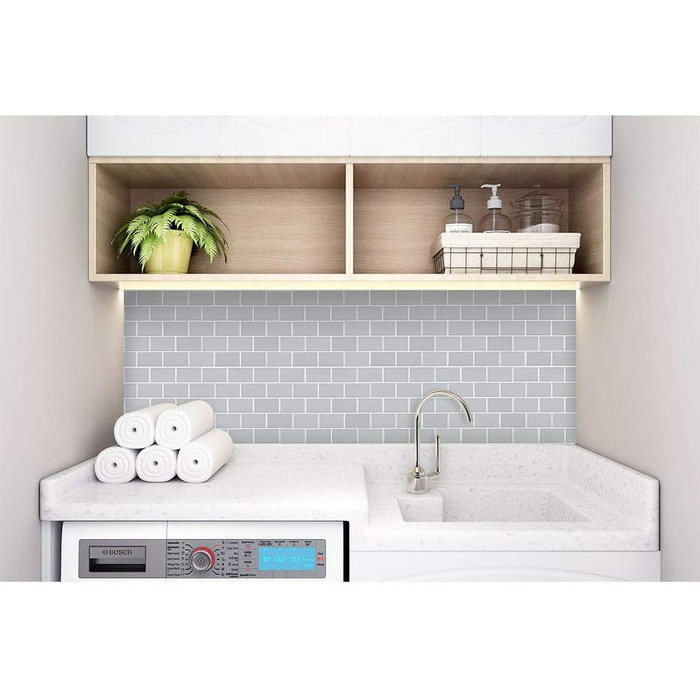 Штук 3D наклейки на плитку для ванної кімнати кухні, клейка вінілова плитка, самоклеюча плівка для плитки, стінові панелі, ПВХ, плитка Metro, самоклеючий декор плитки 30x30, декор настінної плитки (1, світло-зелений)