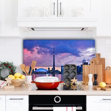 Дизайнерський кухонний фартух з алюмінієвого композиту, кухонний фартух, товщина 3 мм, 60x100 см, (Торонто)