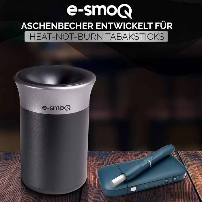 Пепельница для табачных стиков с крышкой e-smoQ