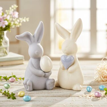 Декоративна фігурка кролика 2 шт levandeo