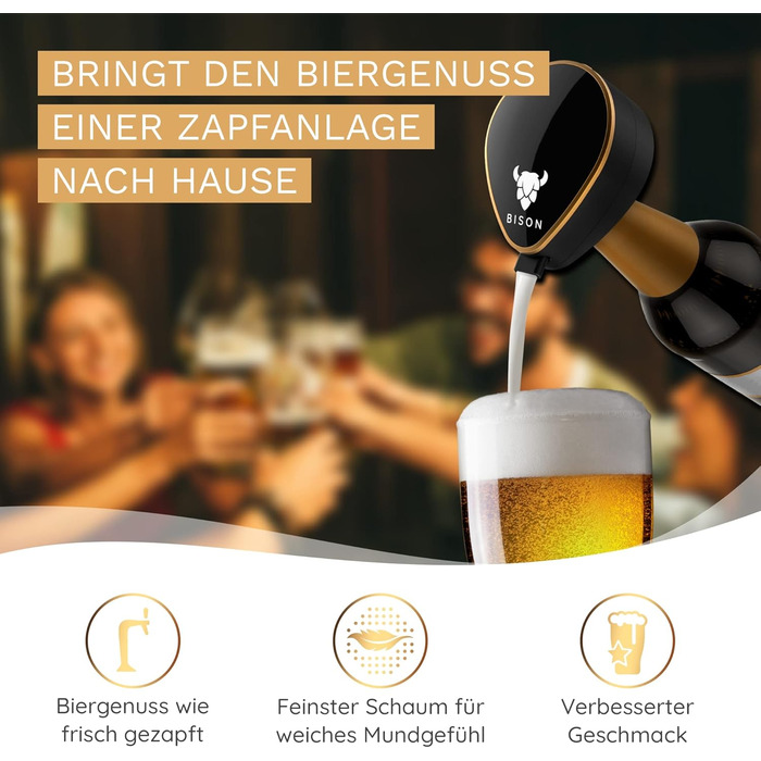 Ультразвуковая насадка для бутылок пива, подарок для мужчин BISON