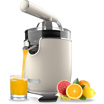 Соковижималка ручна електрична 1000 Вт, бежева Xqueeze RetroJuice 1000 Cecotec