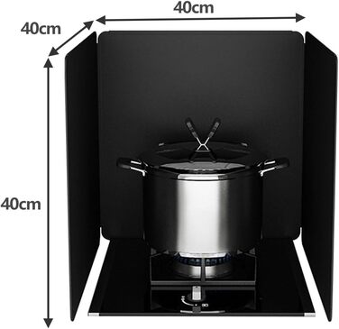 Складаний бризкозахисний екран для кухні, бризкозахисний екран для плити, легко миється, підтримує чистоту плити та кухонного фартуха (40 x 40 см)