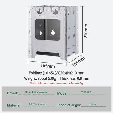 Кемпинговая печь Ti2008C iBasingo