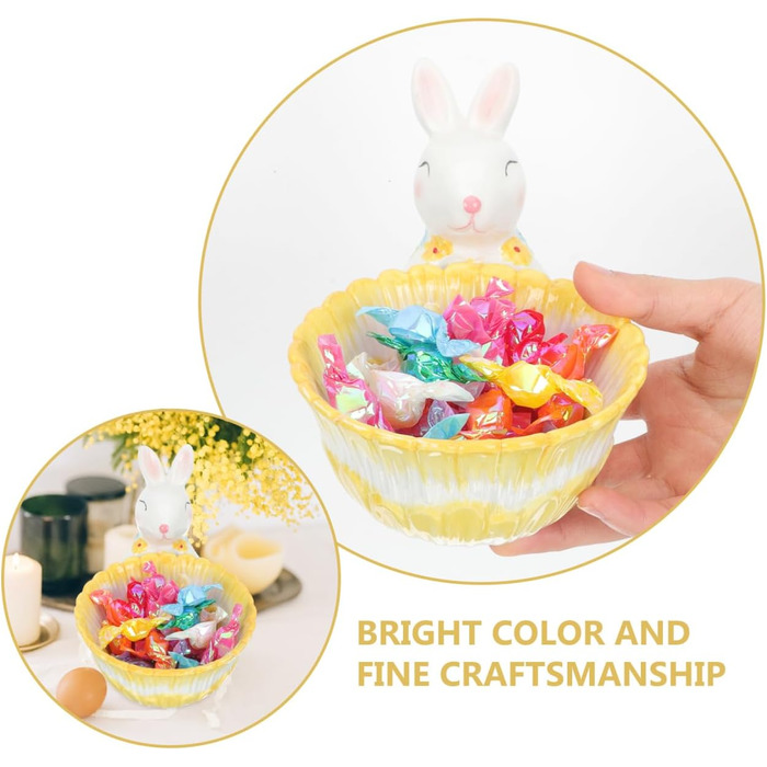 Керамическая чаша для хранения пасхального кролика Angoily