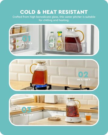 Стеклянный кувшин с крышкой 1,8 л Baffect