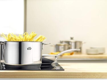 Набір посуду Bordeaux BSF 74000-000-0, підходить для індукції, 5 предметів, сріблястий
