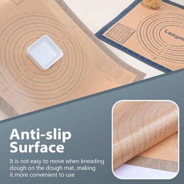 Силіконовий килимок для випічки 60 x 40 см, антипригарний, сірий Lazymi