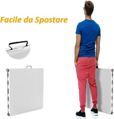 Складной кемпинговый стол белый KOMFOTTEU