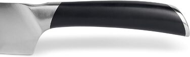 Німецька нержавіюча сталь Zyliss E920268 Comfort Pro, чорна ручка, кухонний ніж, можна мити в посудомийній машині, гарантія 25 років (ніж Santoku)