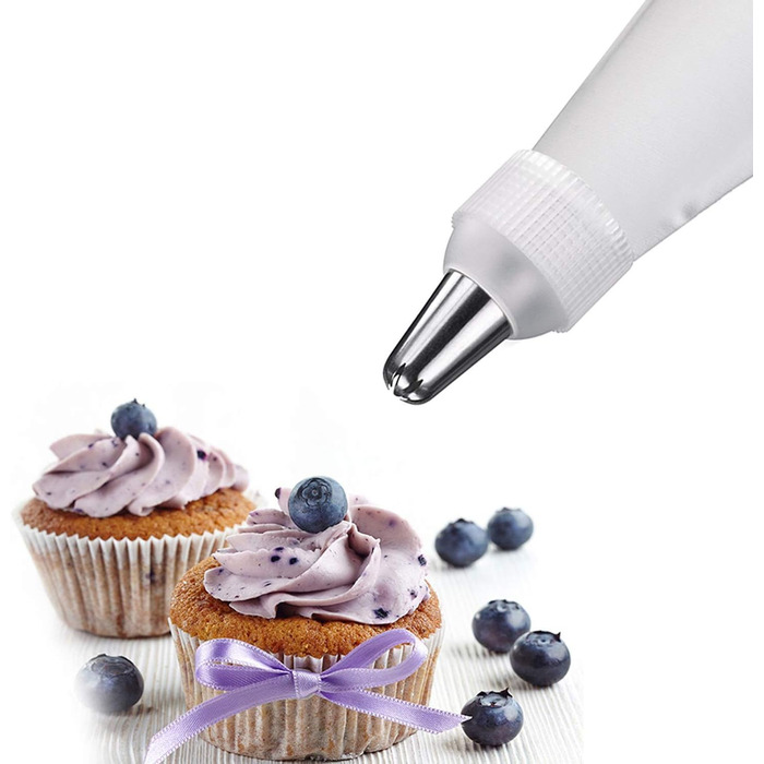 Кондитерський мішок 30 см та 6 сталевих насадок, кремово-білий Westmark