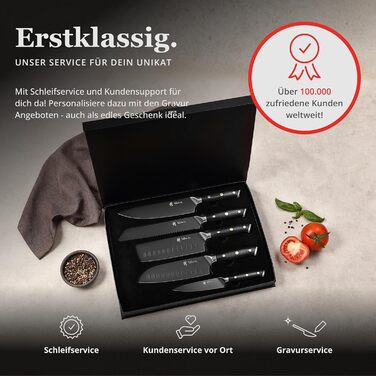 Набор кухонных ножей 5 предметов с магнитным блоком Wakoli