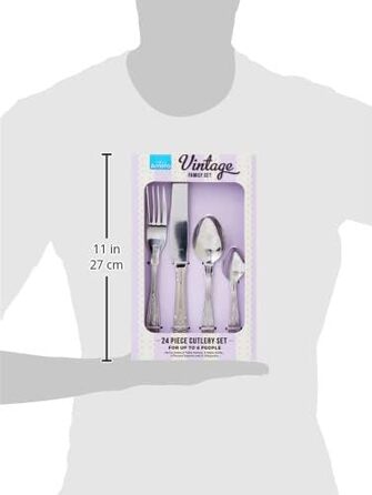 Набір столових приборів на 6 персон, 24 предмети, Kings Vintage Amefa