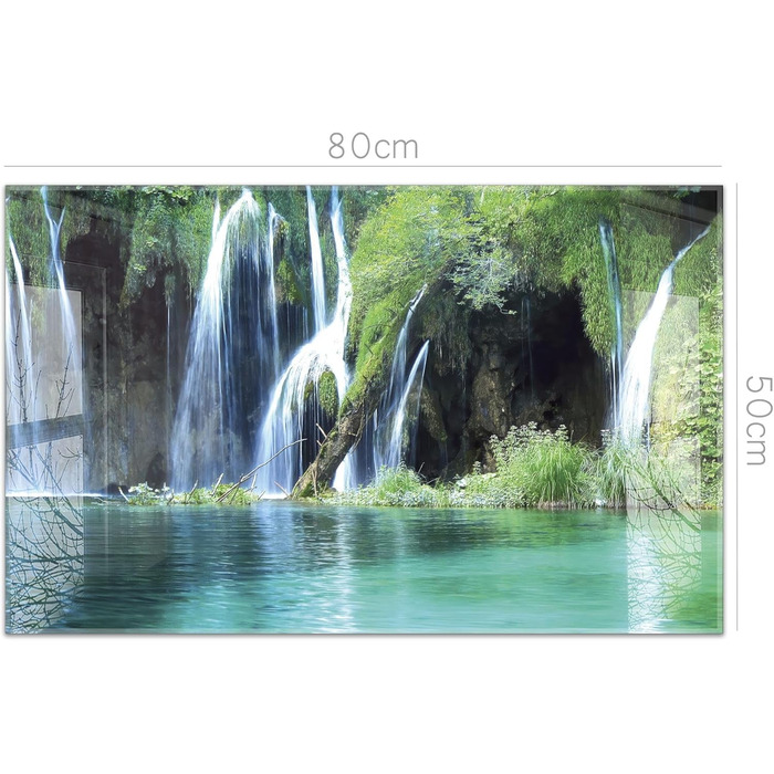 Кухонний фартух timalo зі скляним виглядом Північне море, очерет, захід сонця, океан, солома 2 мм акрилове скло Бризокості для плити, кухонний скляний фартух, акрилові скляні стінові панелі, захисна панель для фартуха (80 x 50 см, 312- Водоспади)