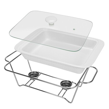 Мармит прямоугольный Fissman PARMIGIANO 367x228x63 см/23 л фарфор (13709)