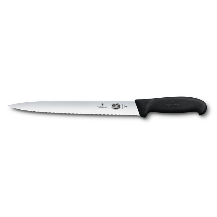 Кухонний ніж Victorinox Fibrox Slicing лезо 25см хвил. з чорн. ручкою