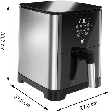 Аэрофритюрница с 8 приложениями черная, 1550 Вт, 4,2 л WMF