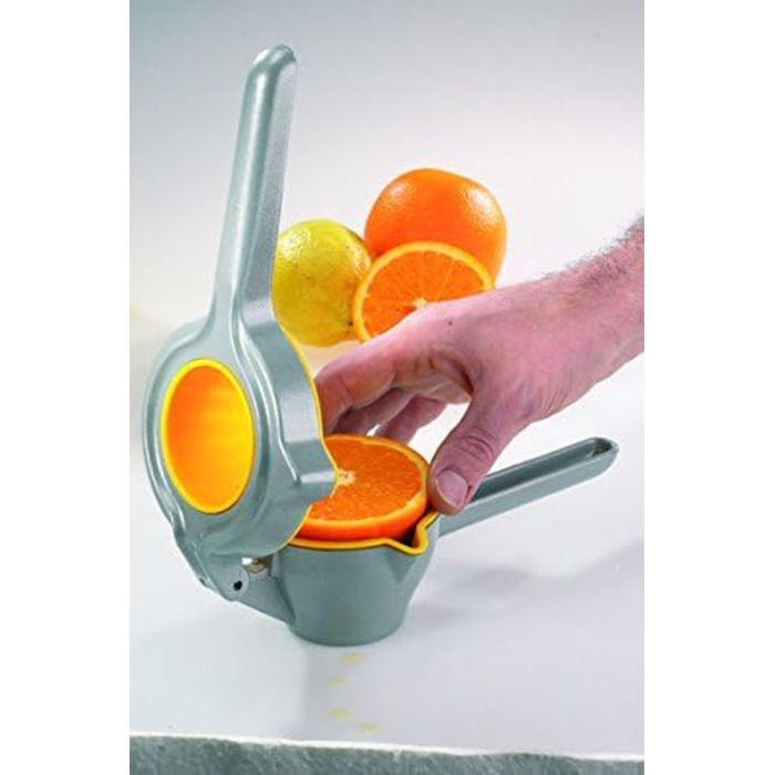 Соковыжималка Westmark/соковыжималка для апельсинов/фруктов/цитрусовых, алюминий, с пищевым покрытием/пластик, лаймовый, серебристый/желтый, 50002260, 237 x 116 x 69 мм