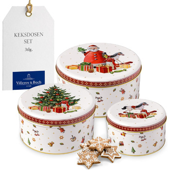 Набір з 3 різдвяних банок для печива, білий Winter Collage Villeroy & Boch