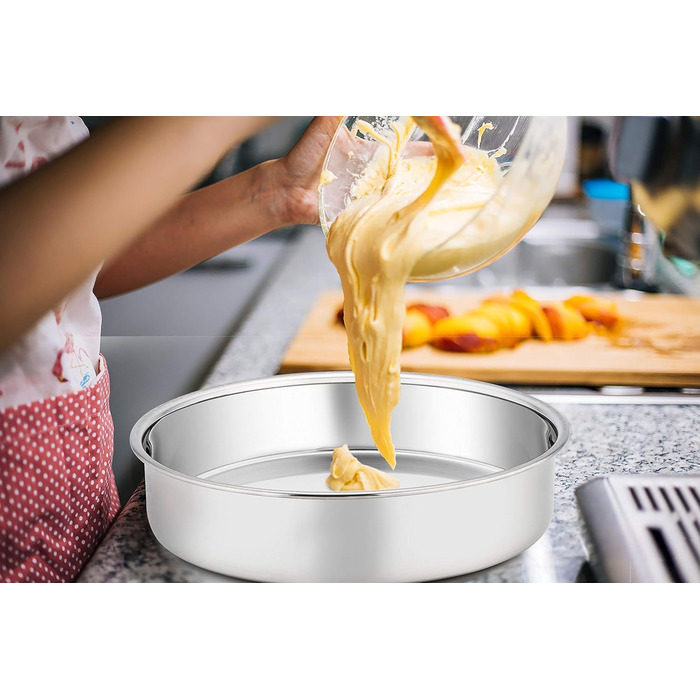 Форма для випікання кругла 24 см, набір 2 предмети, нержавіюча сталь Homikit