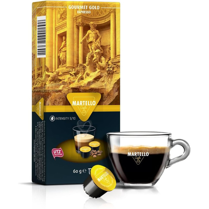 Кофемашина капсульная белая Smart Martello и набор из 100 кофейных капсул Martello