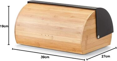Хлібниця 39 x 27 x 19 см чорна Vialex